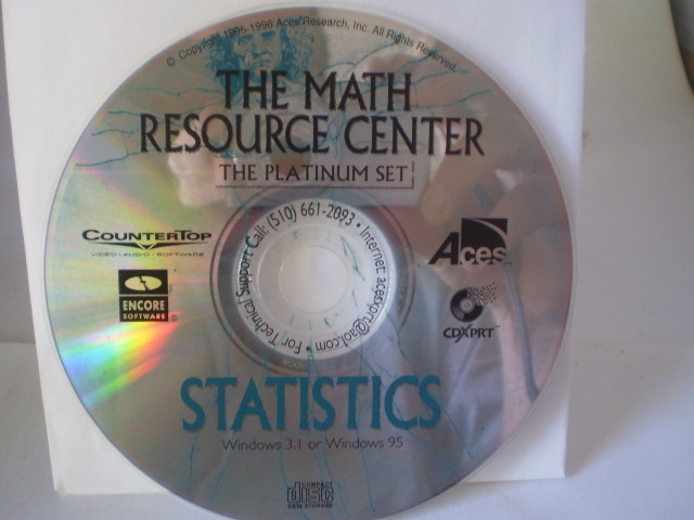 The Math Resource Center - Statistics - CD-ROM encore software 