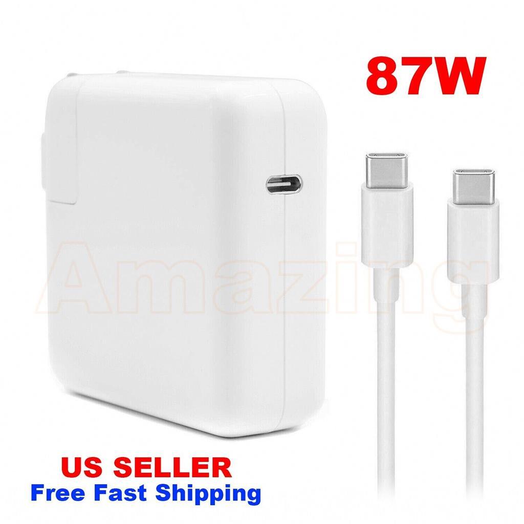 87W USB C AC Power Adapter Charger Type C Charge Charging Cable NEW