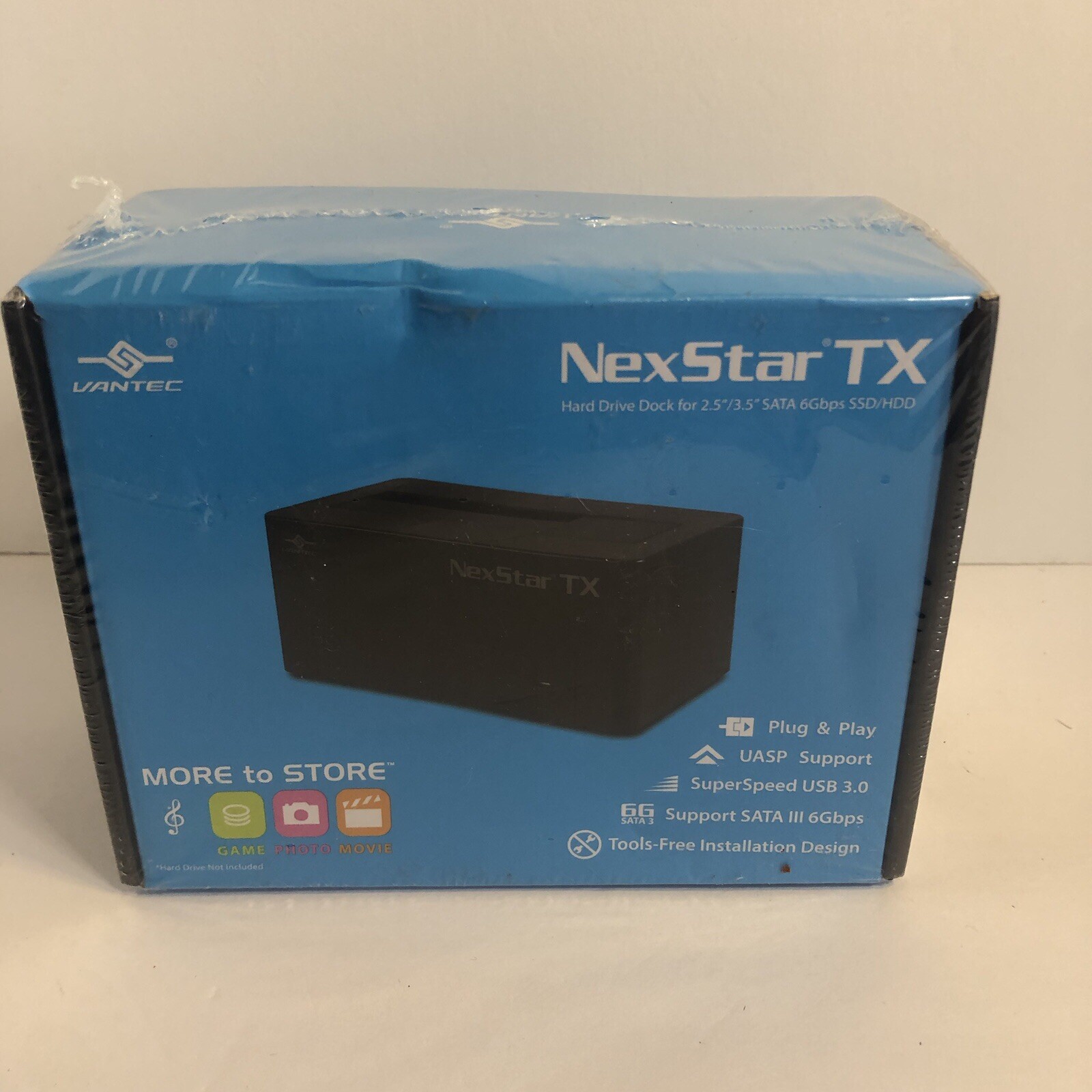 Vantec NexStar® TX Hard Drive Dock 2.5”/3.5” SATA 6Gbps SSD/HDD. Factory Sealed.