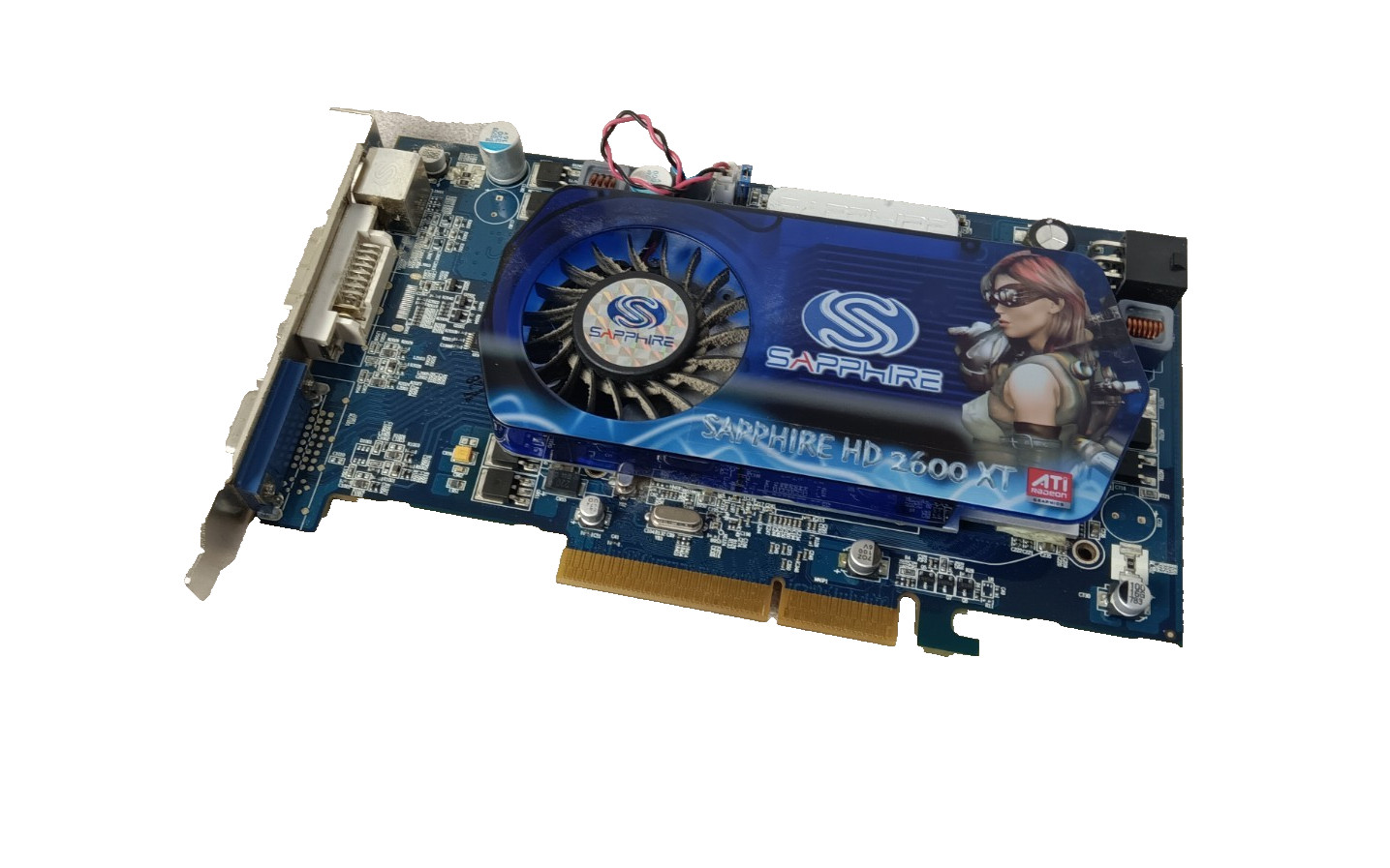 Vintage ATI Sapphire Radeon HD 2600 XT 512MB GDDR3 0.25ns AGP 6 PIN Connector