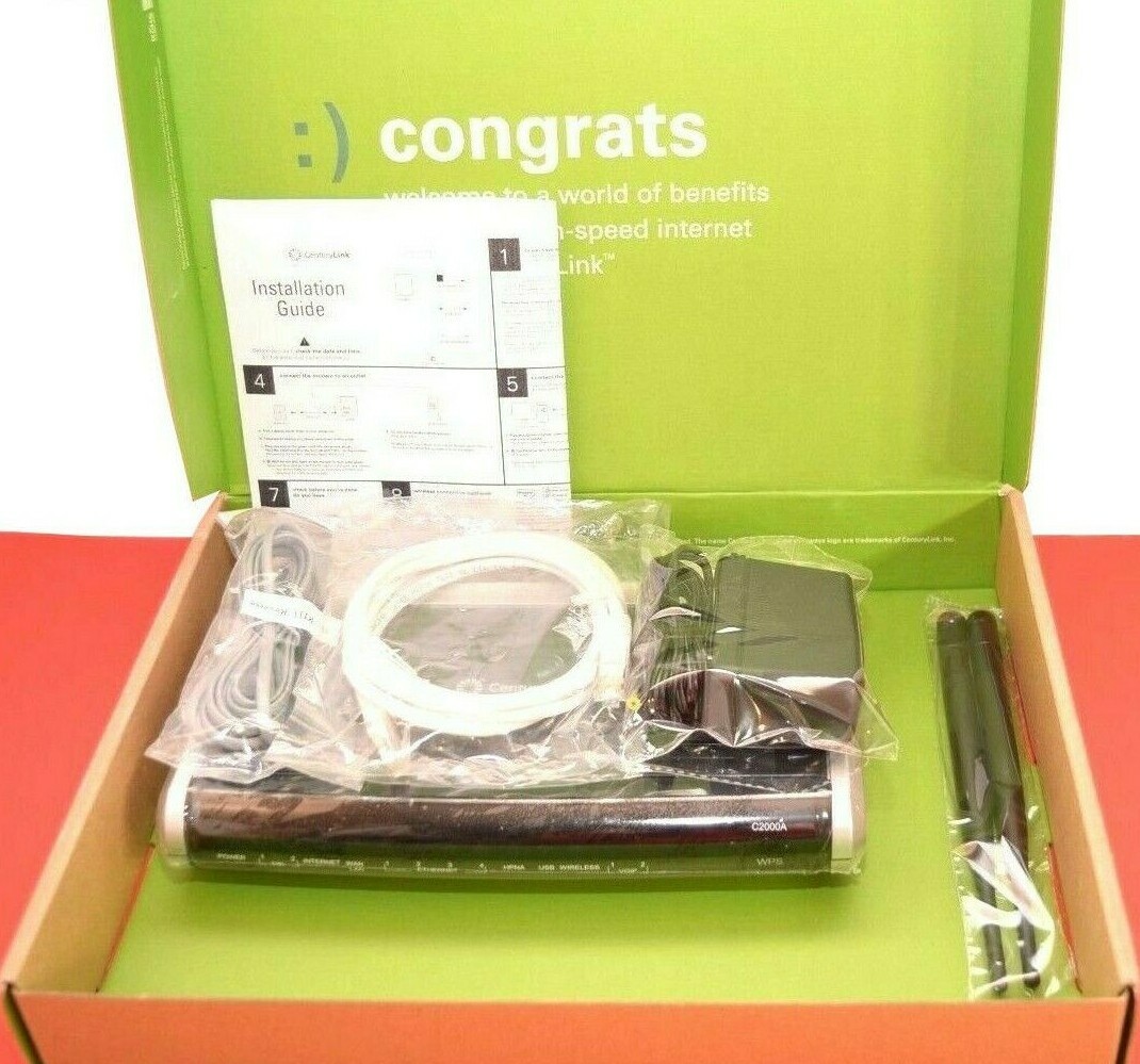 CENTURYLINK ACTIONTEC C2000A VDSL2 4-PORT GIGABIT WIRELESS-N ROUTER MODEM