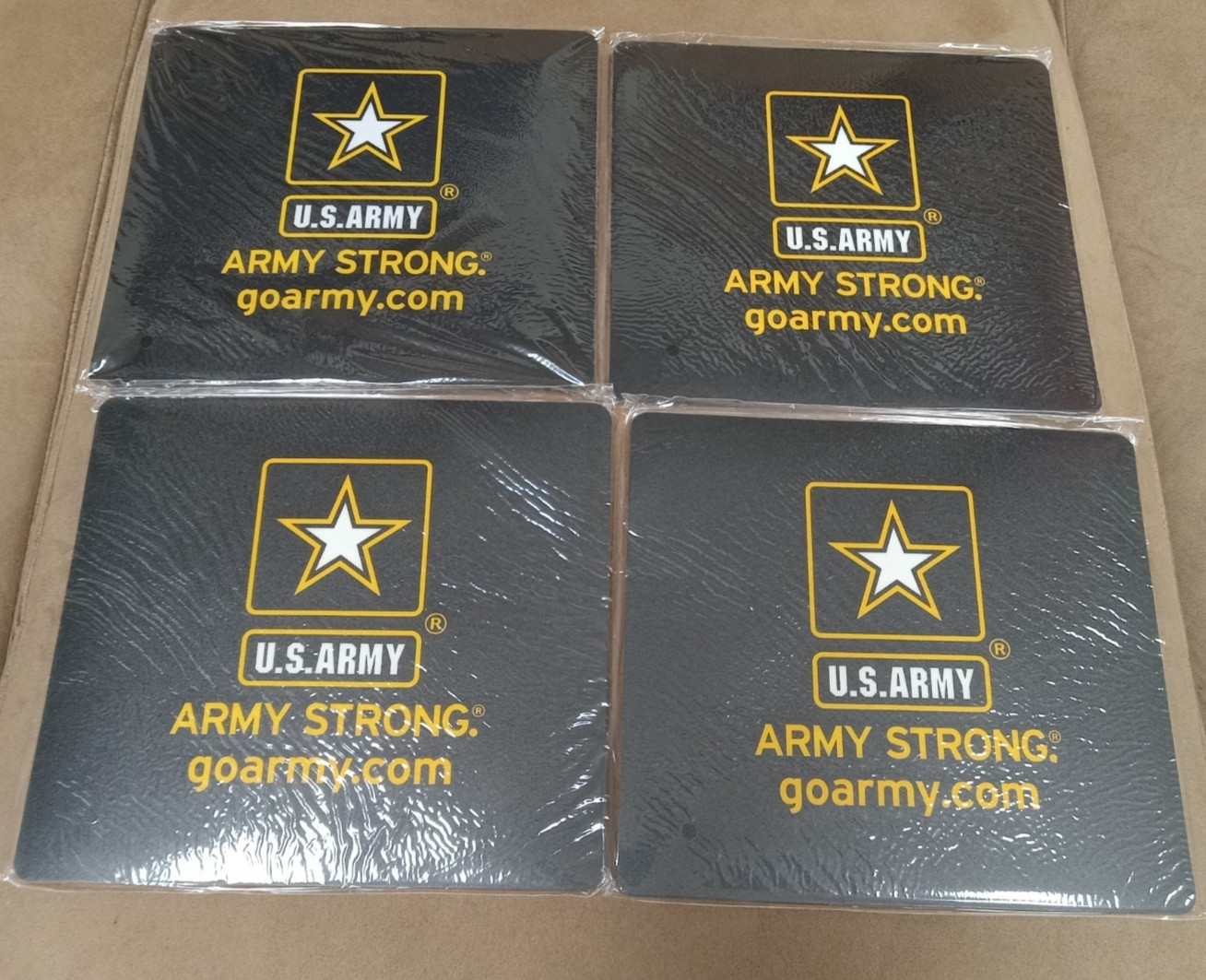 US Army Star Insignia Computer Mouse Pad - NEW - Sealed Package lot of 4 pads