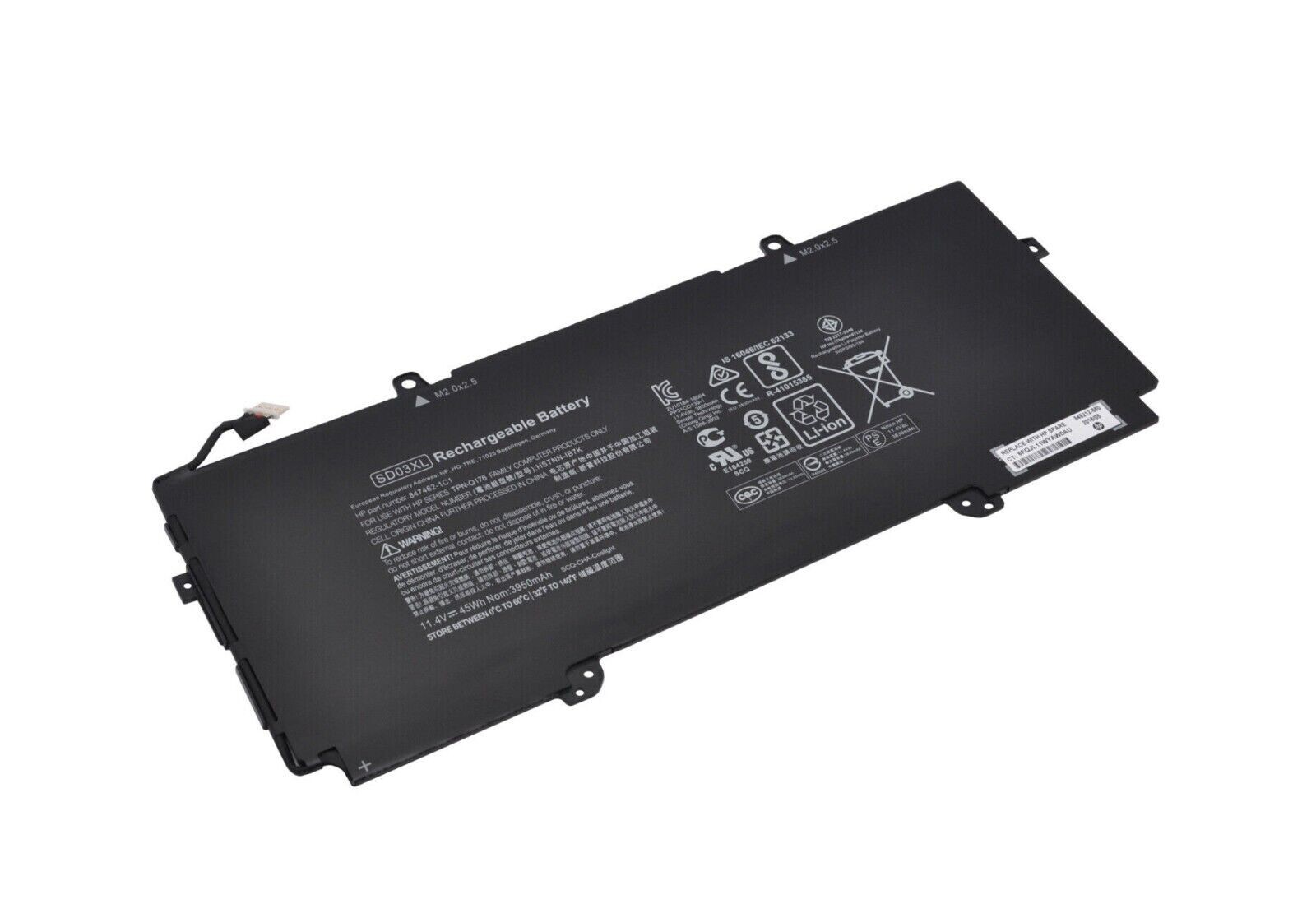 HP Chromebook Battery SD03XL TPN-Q176 G1 Core m5 Genuine  HSTNN-IB7K 847462-1C1