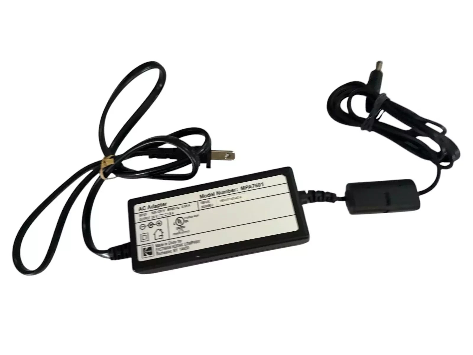 Kodak Easyshare Series 3 Photo Printer Dock Power Supply AC Adapter MPA7601