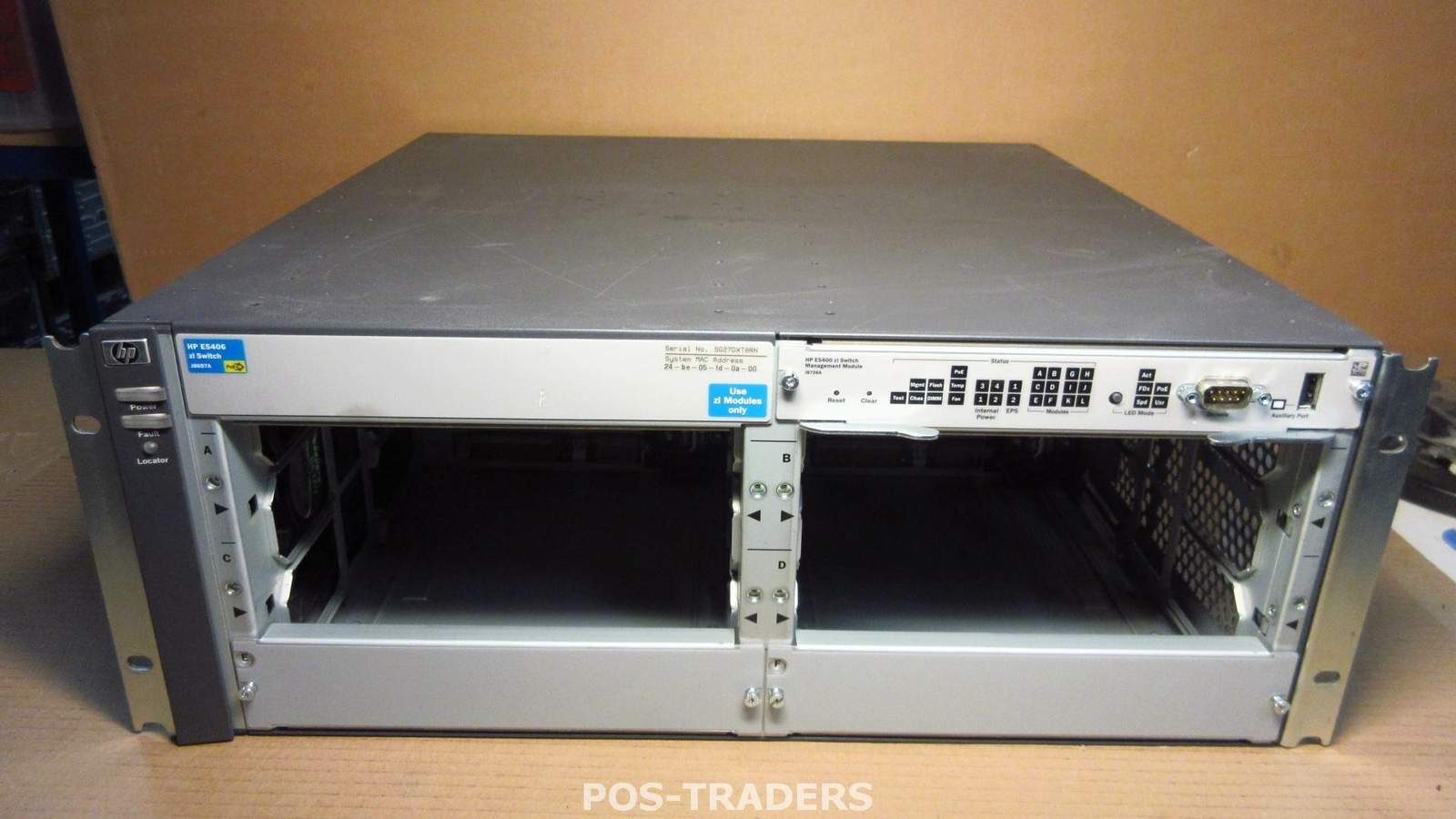 HP ProCurve E5406 ZL 6-Slot Modular Network Switch J8697A - EXCL MODULES, PSU