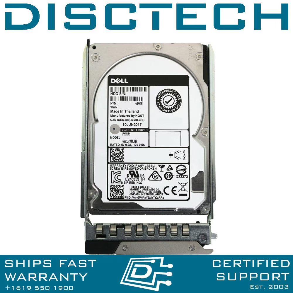 Dell 400-ATJU / 547PK 2TB 2.5" 7.2K RPM Near-Line 512n  SAS Hard Drive Kit DXD9H
