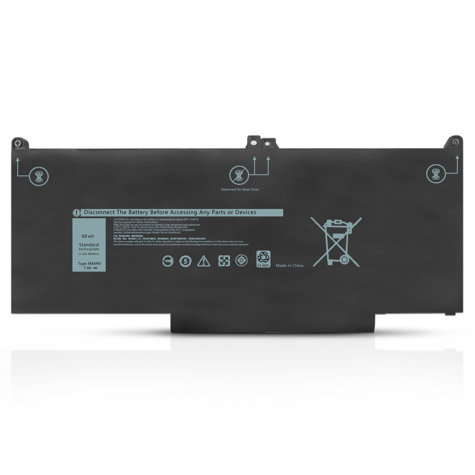 Lot MXV9V Battery For Dell Latitude 5300 5310 7300 7400 5VC2M N2K62 Type 60Wh