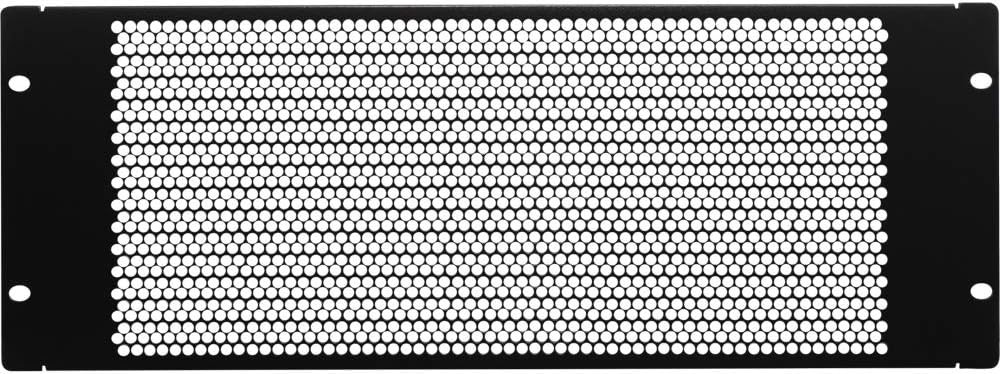 Professional 4U Rack Mount Spacer with Perforated Airflow Design - Black Finish
