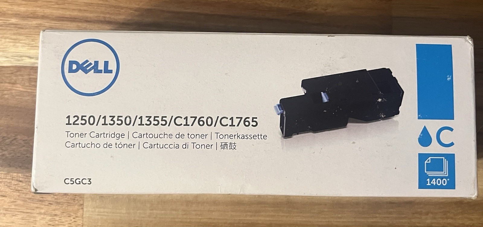 Genuine Dell High Yield Toner Cartridge C5GC3 Cyan 1250/1350/1355/C1760/C1765
