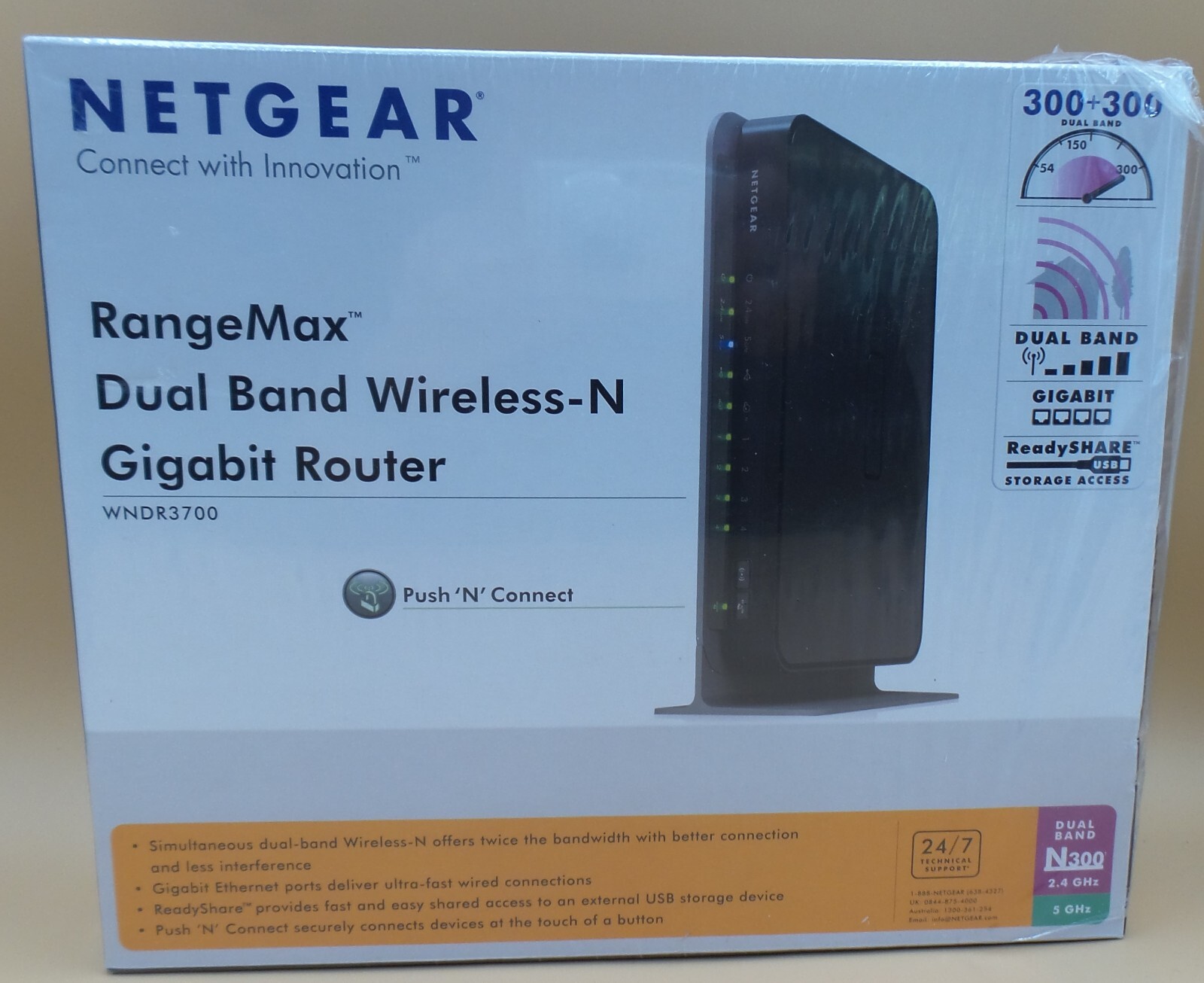 Netgear WNDR3700 Wireless-N Gigabit 4-port Router WiFi Wired Ethernet Network