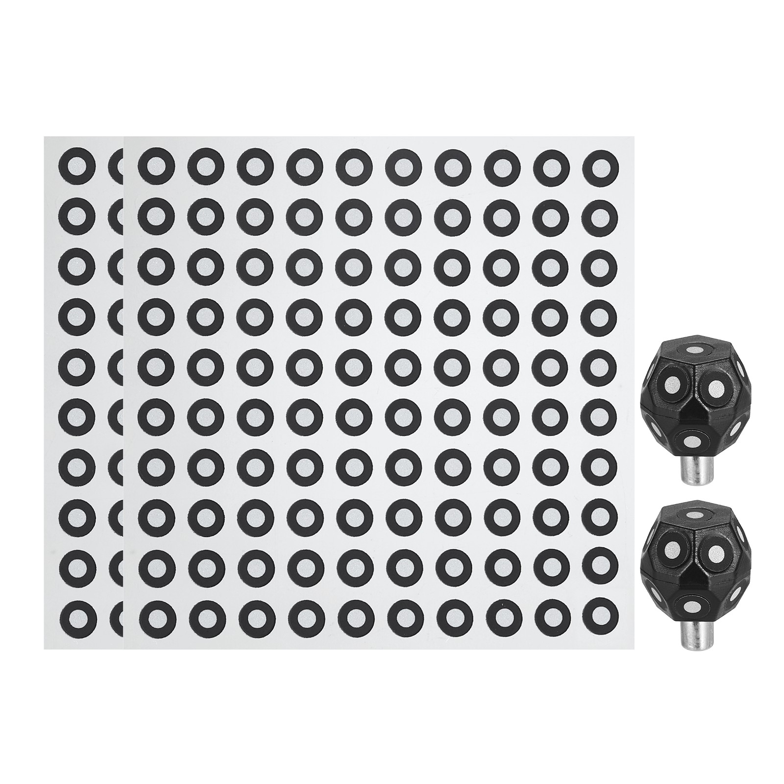 202Pcs Inner 3mm Outer 6mm Diffusion Reflective 3D Scanning Dots