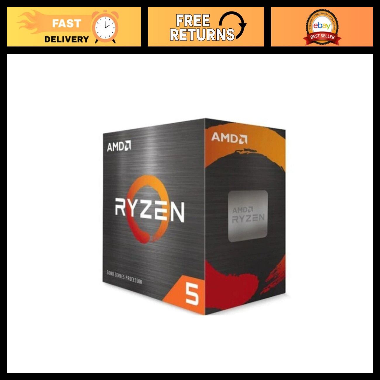 6-Core 12-Thread Unlocked Desktop Processor with Wraith Stealth Cooler - AMD Ryz