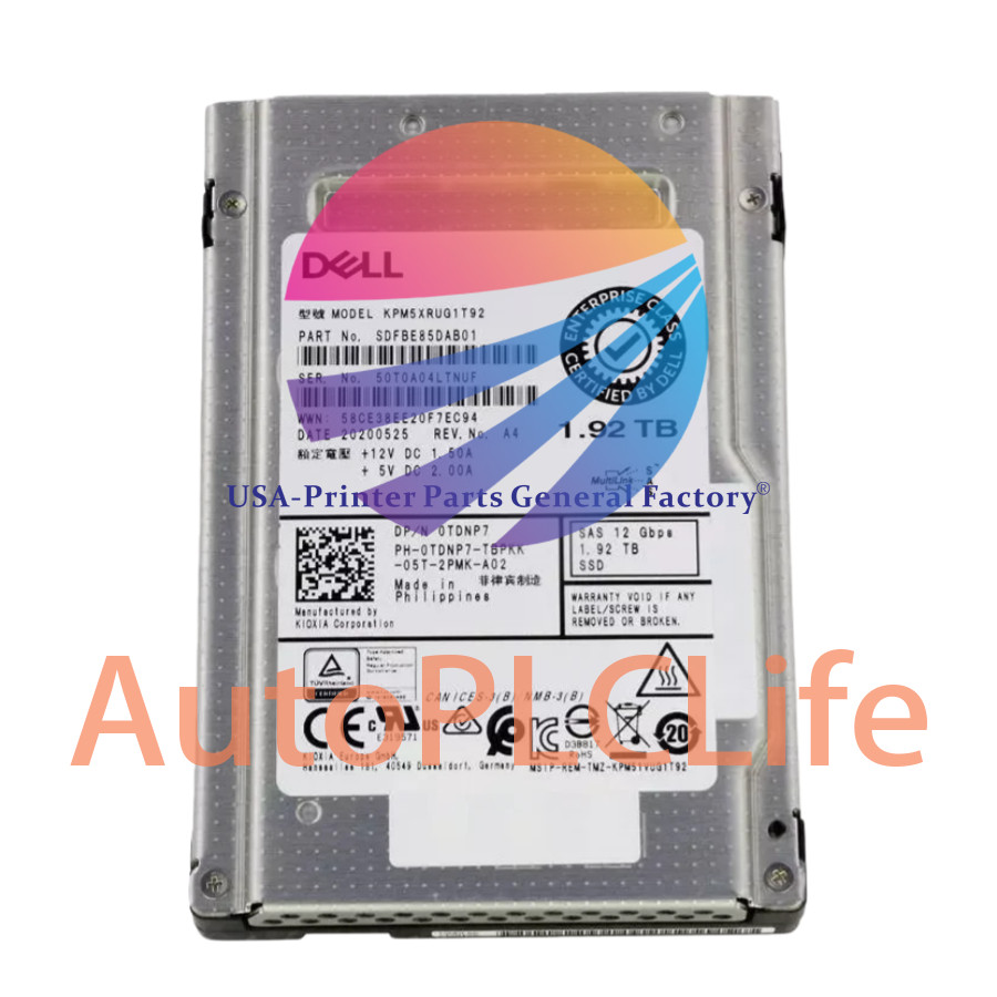 NEW Compatible For 0TDNP7 TDNP7 DELL KPM5XRUG1T92 1.92TB 2.5" SAS 12G RI SSD