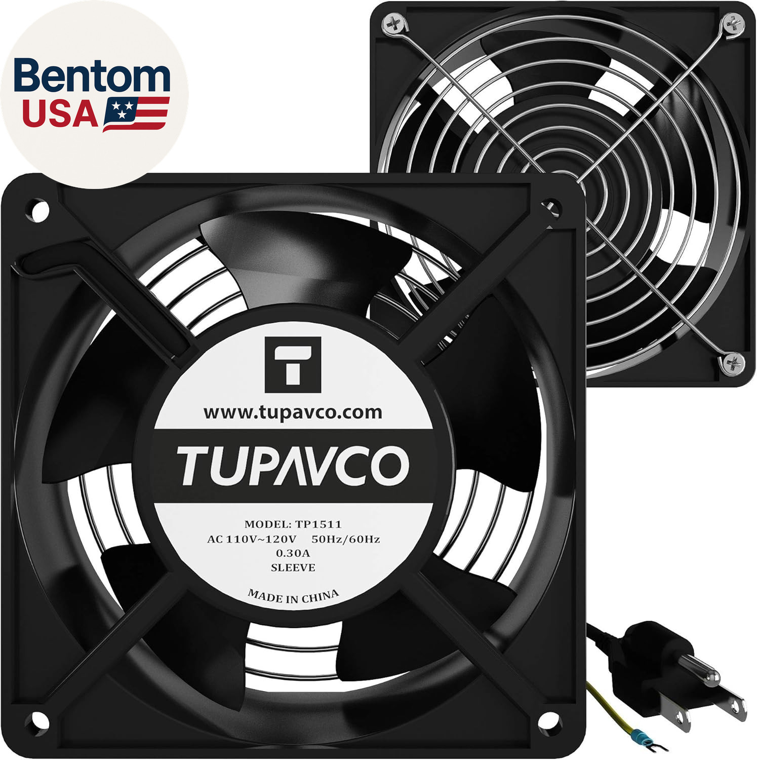 Network Cabinet Fan (Dual 2Pc Kit for Server Rack Cooling) Pair of Roof Rackmoun