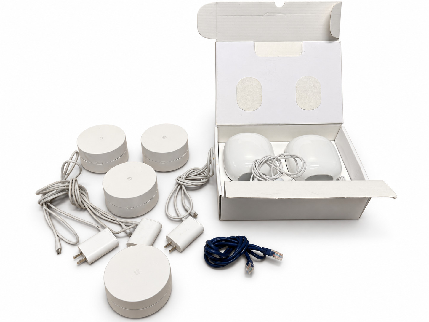 Google Nest Wifi Pro 2-Pack WiFi 6E + 4 Google Wifi AC-1304 GJ2CQ Router Lot