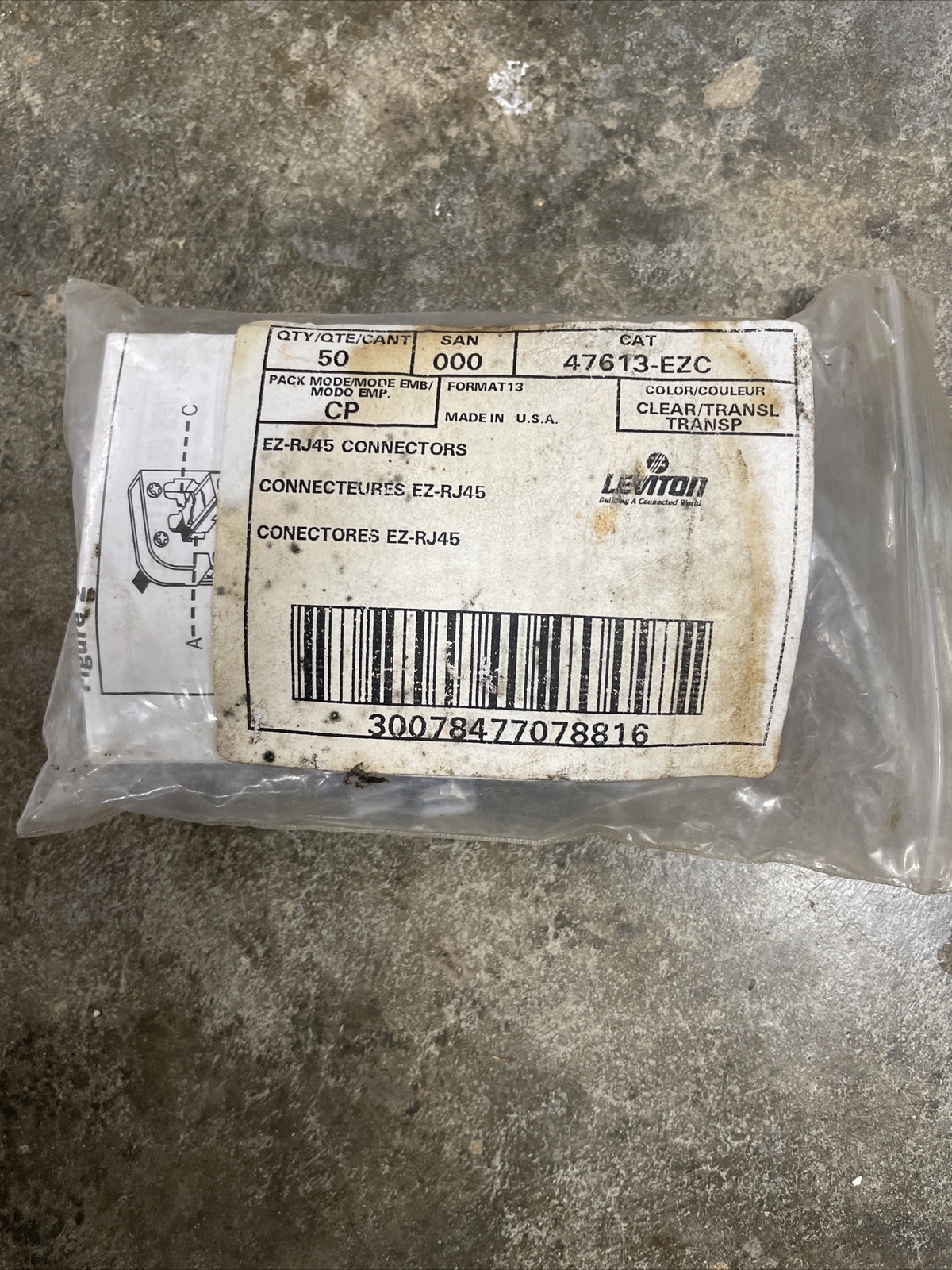 Leviton EZ RJ45 - Network connector RJ-45 (M) CAT 5e (pack of 49)
