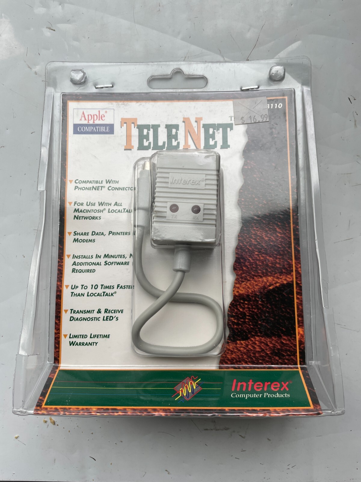 Interex Computer Products Telenet TN-3110 8 pin din connector New Old Stock