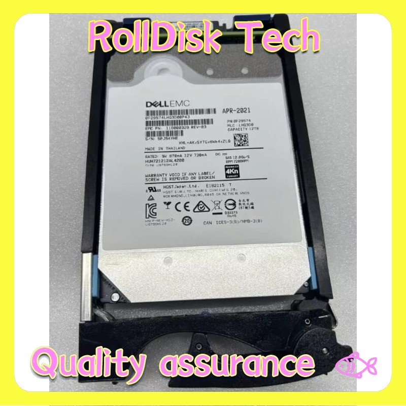 New EMC D4-VS07-12000 005053214 005053215 12Gb NL SAS 12TB Hard Drive