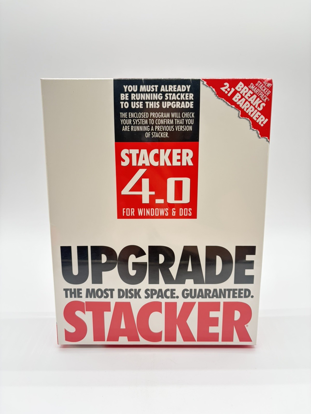 Stacker 4.0 Upgrade Windows DOS Vintage PC Software 3.5” Disk NEW SEALED