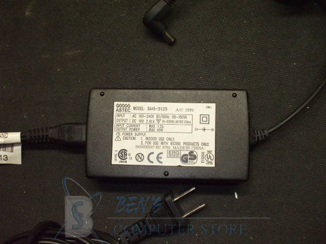Astec 16V 2.81A AC Adapter SA45-3123