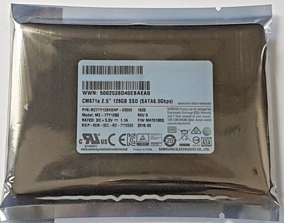 128GB SATA III Samsung CM871a MZ-7TY1280 SSD TLC 2.5" Internal Hard Drive New