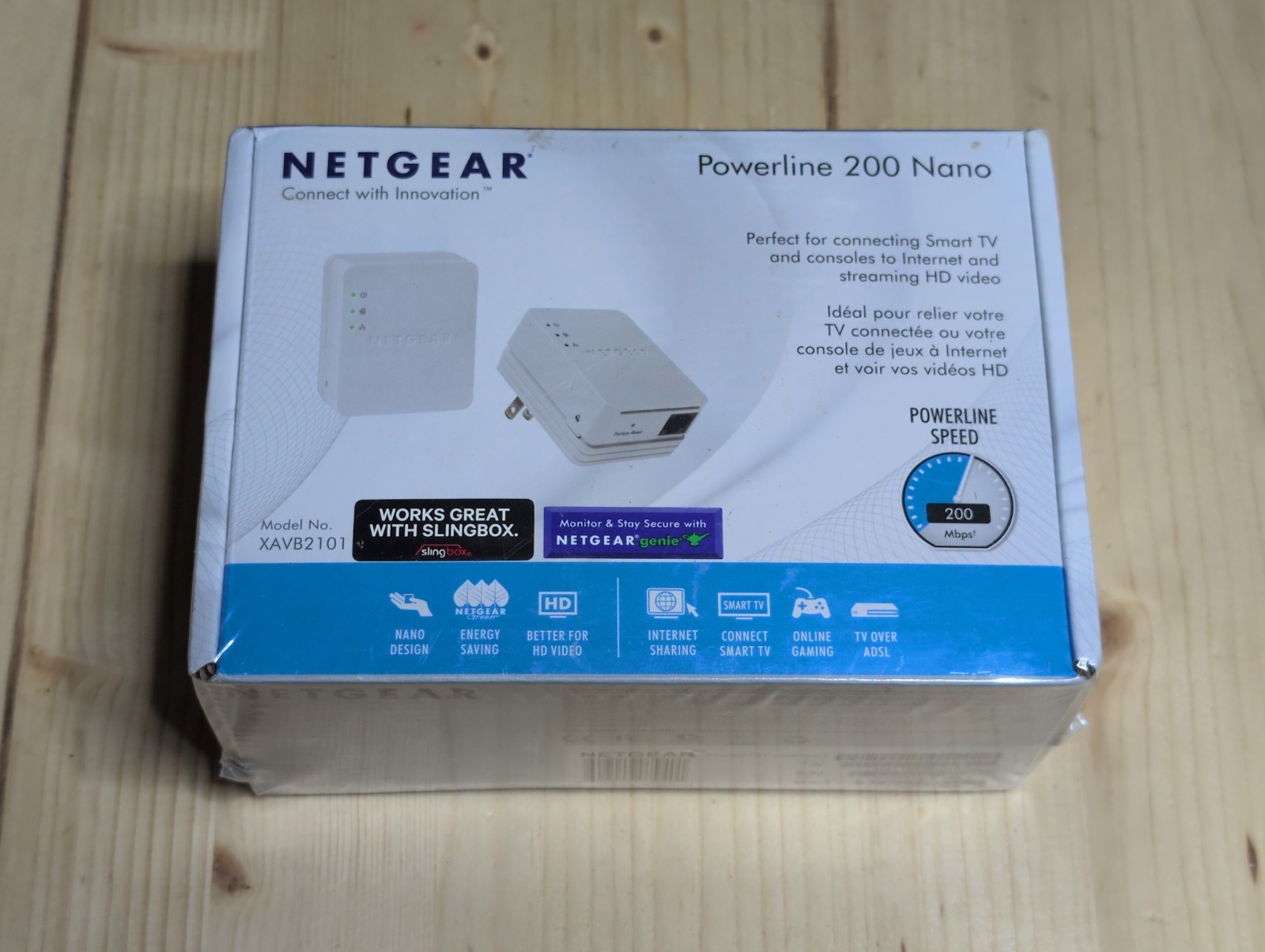 NEW/SEALED NETGEAR Powerline 200 Nano Network Adapter Kit (Model XAVB2101)