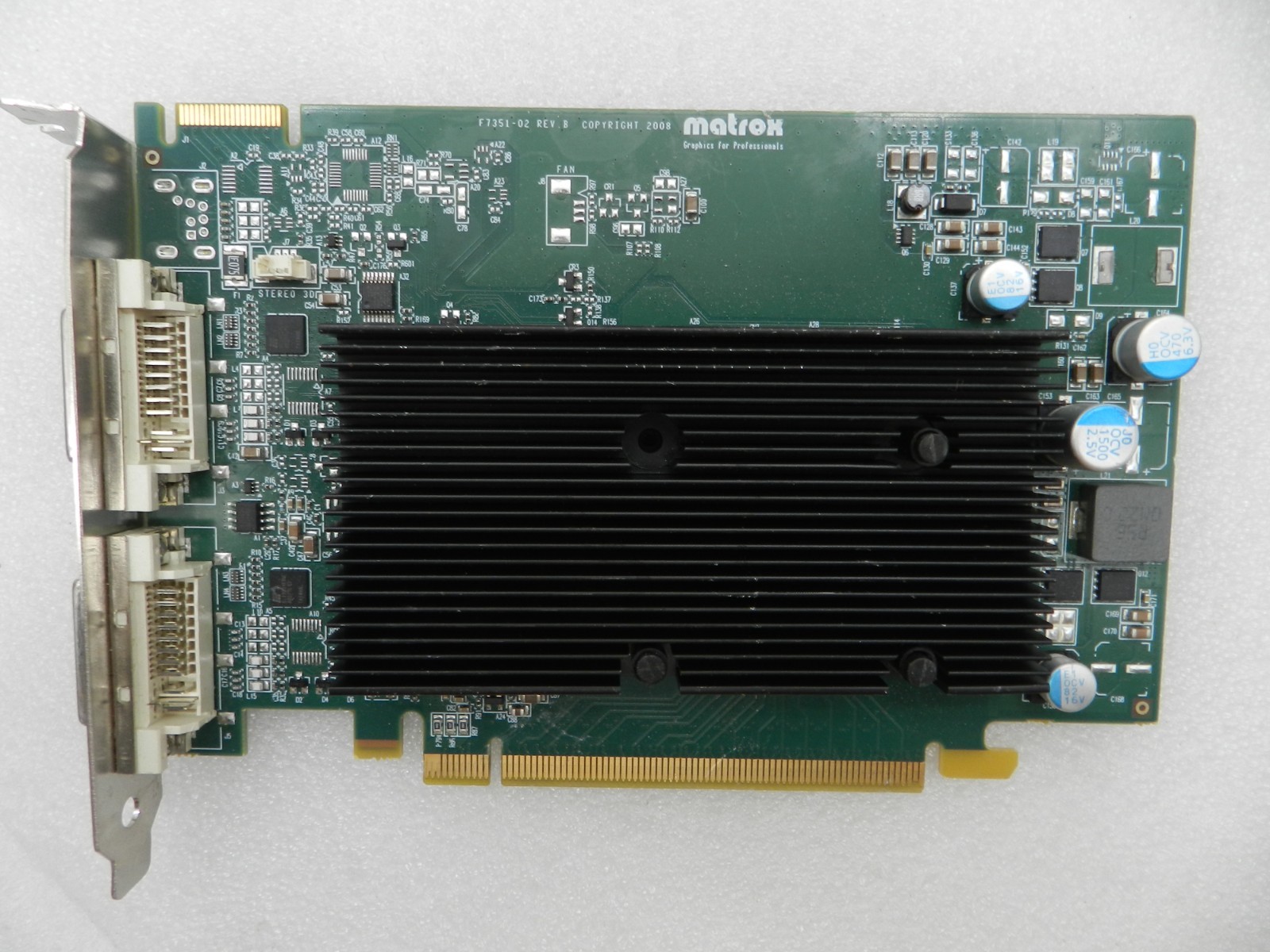 Matrox Professional Graphic Card F7351-02 Rev. B Pci-e 2x DVI out