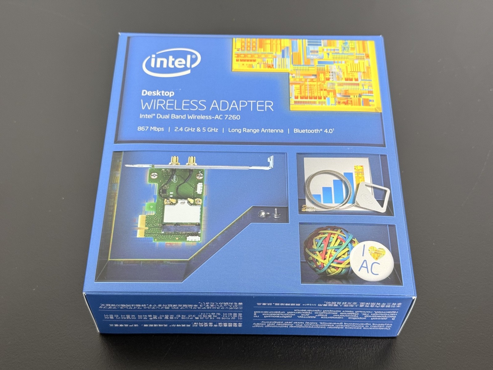 NEW Intel Dual Band Wireless-AC 7260 for Desktop Network Adapter (7260HMWDTX1.R)