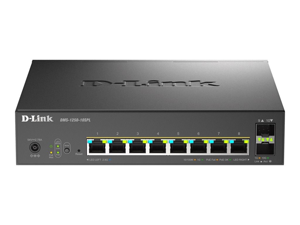 D-Link PoE Switch DMS-1250-10SPL 0.1Gbps Network Switch DMS-1250-10SPL/E