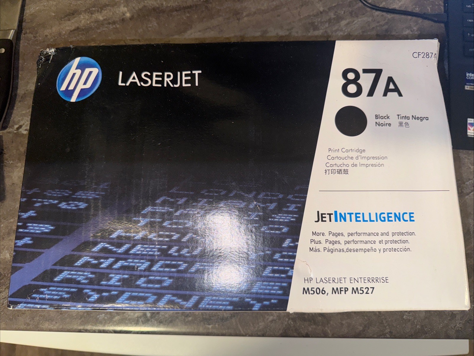 HP CF287A 87A Black Toner Print Cartridge (Damaged Box)