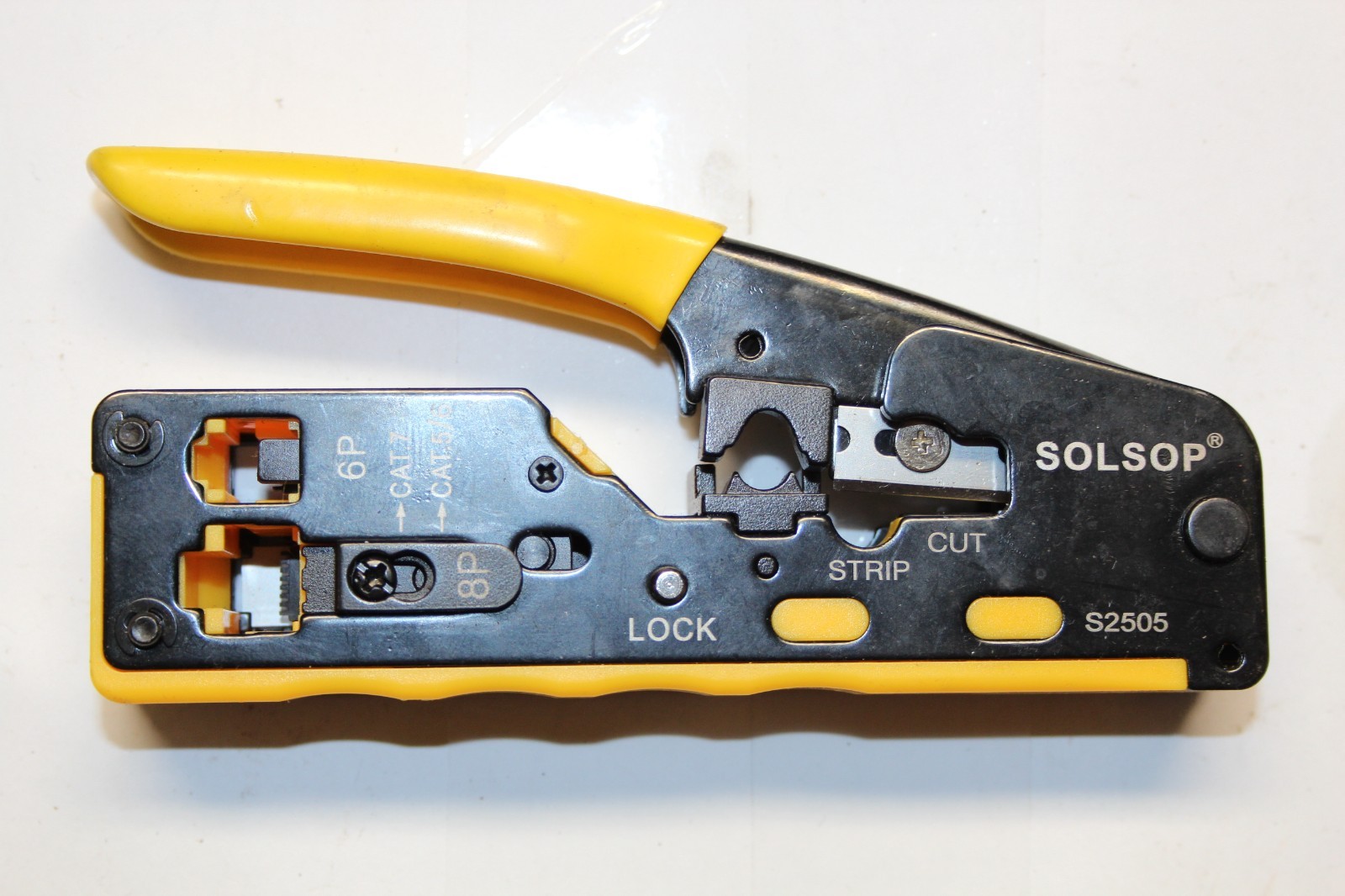 Solsop Pass Through RJ45 Crimp Tool Kit S2505 All-in-One Ethernet Crimper CAT