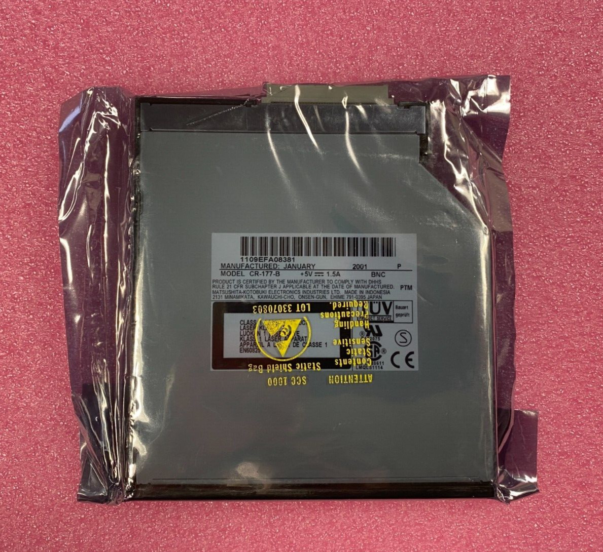 NEC CR-177-B 3.5in Slim 24X CD-ROM Drive 136-276453-001A VINTAGE but NEW