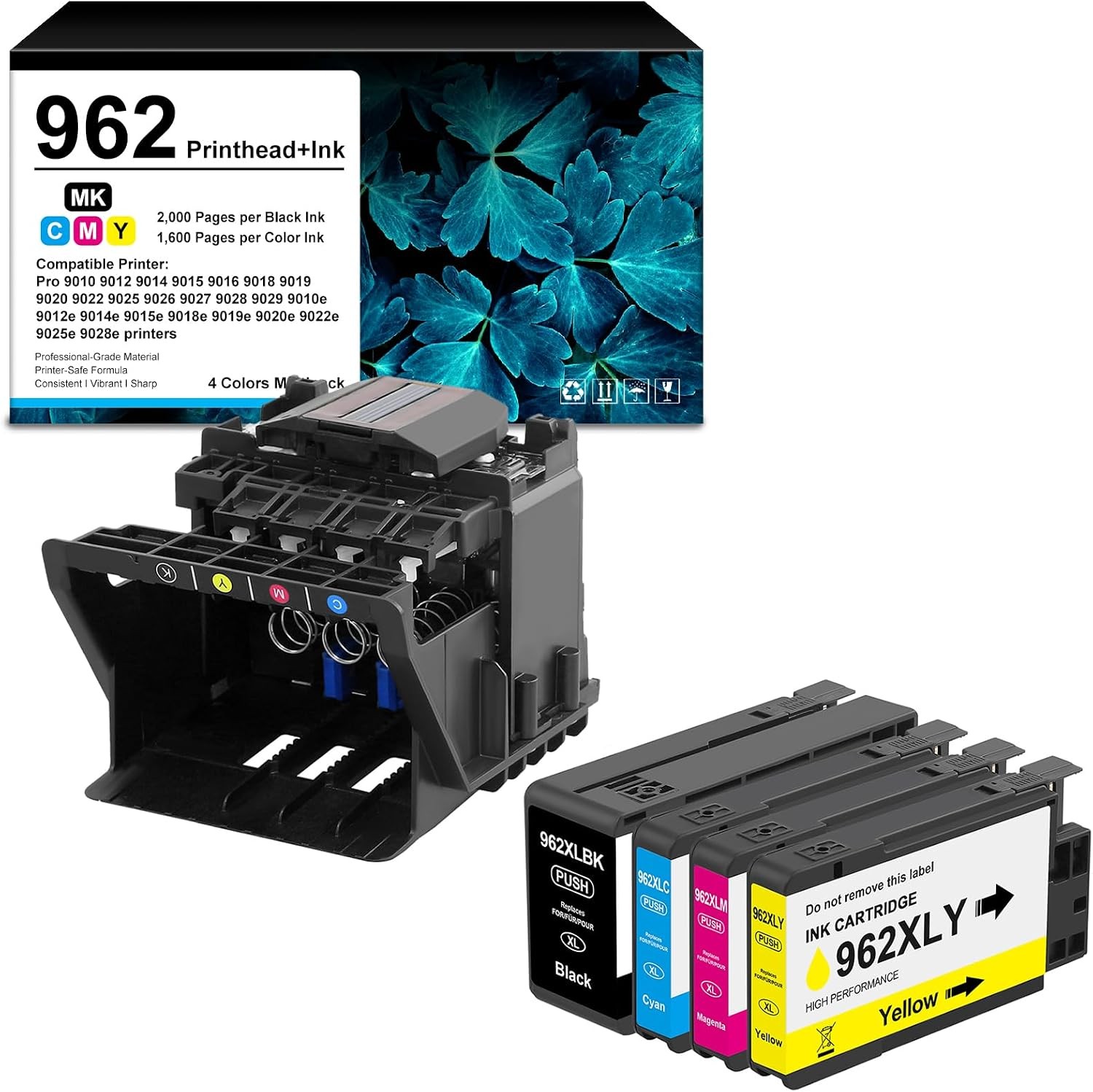 Compatible w/ HP 962 962XL Printhead & Ink Cartridges OfficeJet Pro 9010-9028