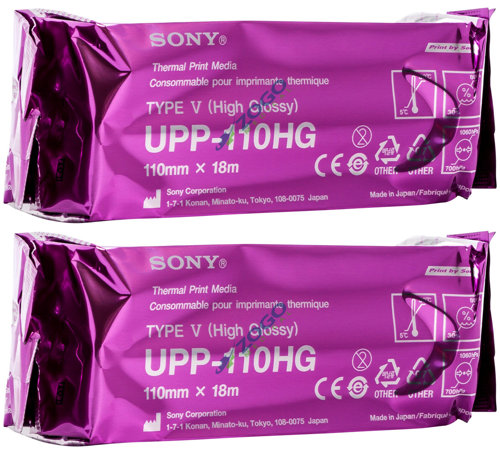 Sony UPP 110HG Thermal Paper - Pack of 2 Rolls