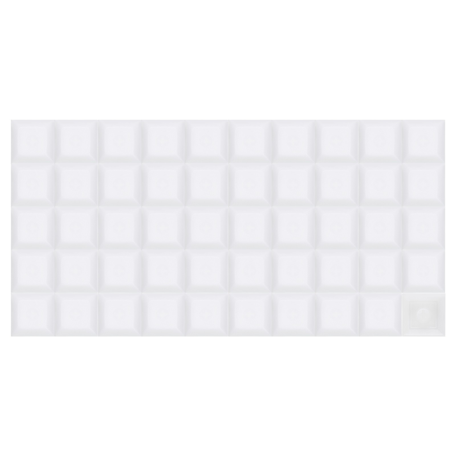 50 Pcs PBT Keycap Set DSA Mechanical Numeric Keypads for Keyboard, Beige