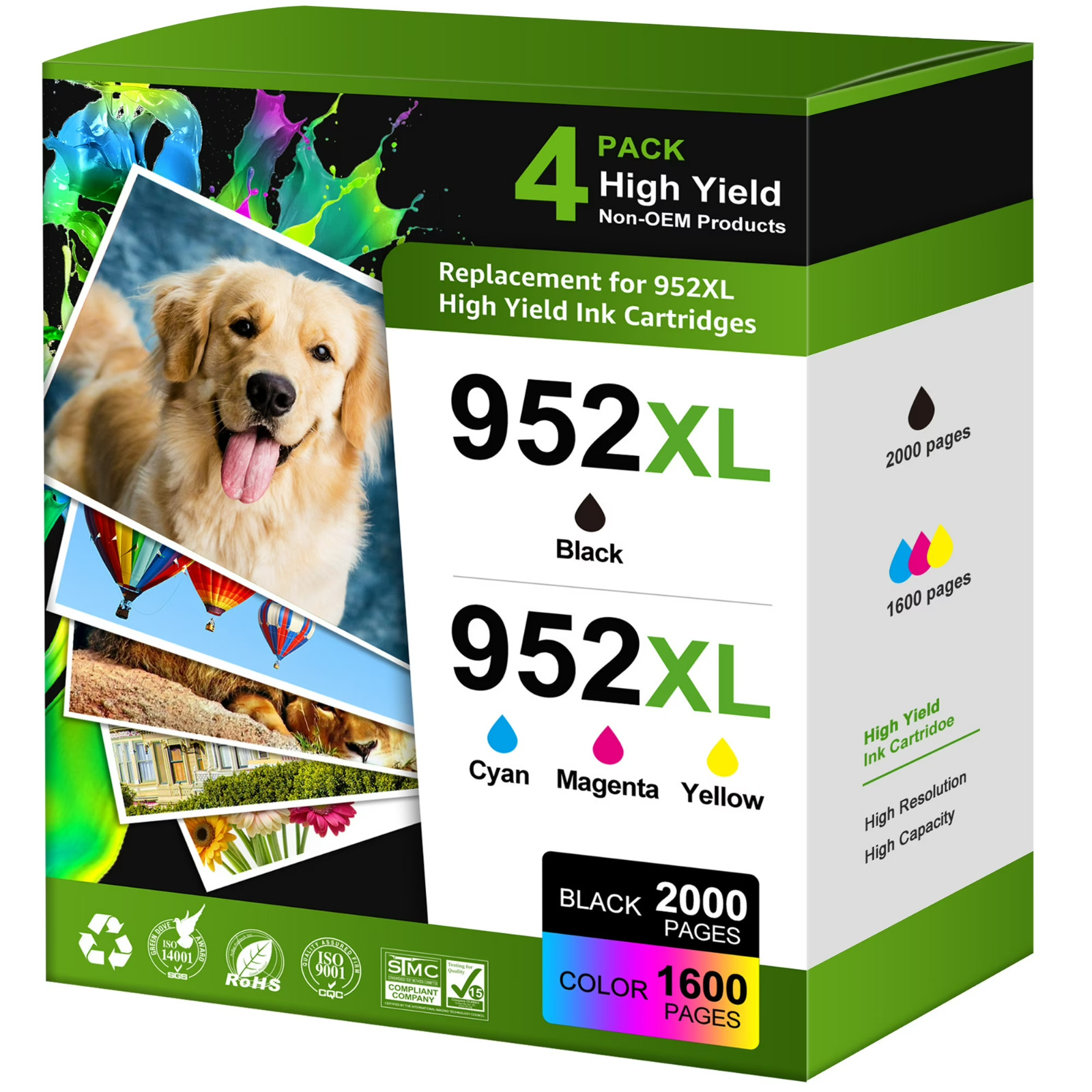 4PK 952XL Ink Cartridges For HP OfficeJet Pro 7720 7740 8210 8216 8710 8715 8720