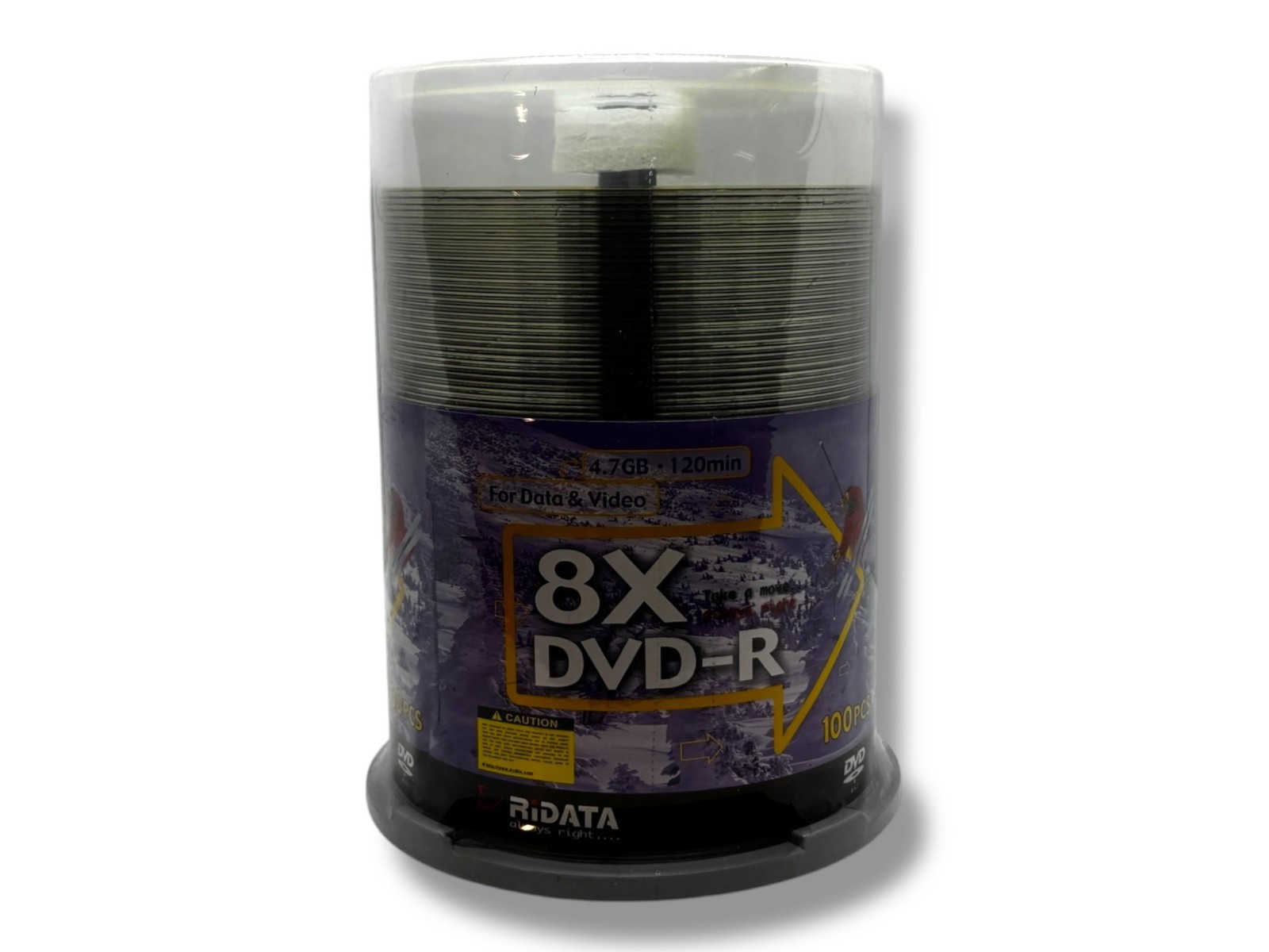 NEW 100pcs RiDATA 8X DVD-R Recordable Blank Media Sealed 4.7 GB-120 min Sealed
