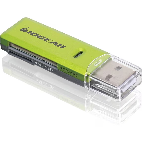  Iogear GFR204SD Flash Card MicroSD/SD/MMC Reader/Writer USB 2.0 NEW