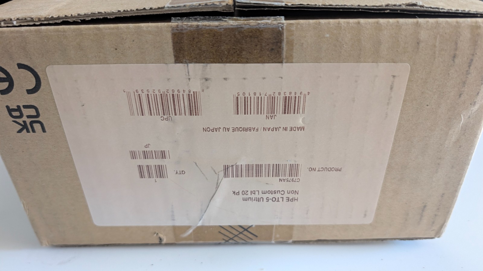 5x HPE C7975A LTO-5 Ultrium RW Tapes 1.5TB/3TB Sealed Cases Barcoded