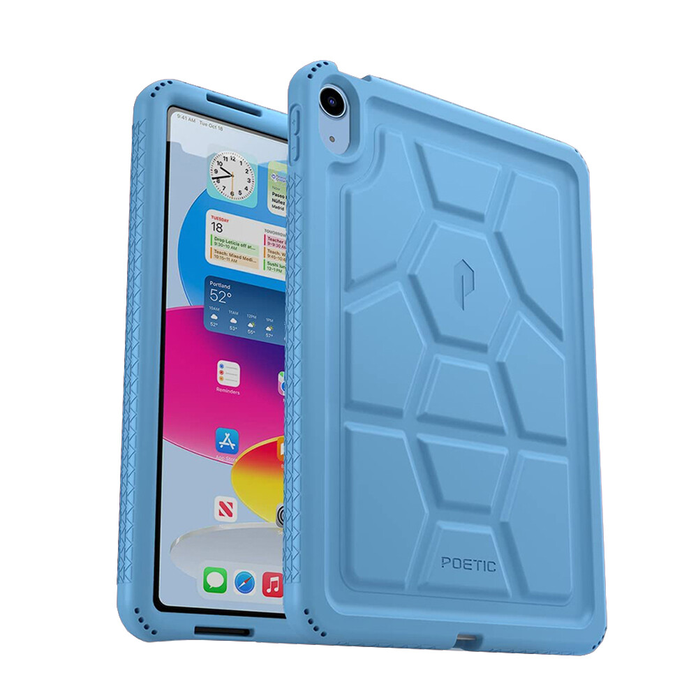 Poetic Case For iPad 10.9 2022 iPad 11 2025 Kids Friendly Silicone Cover SkyBlue