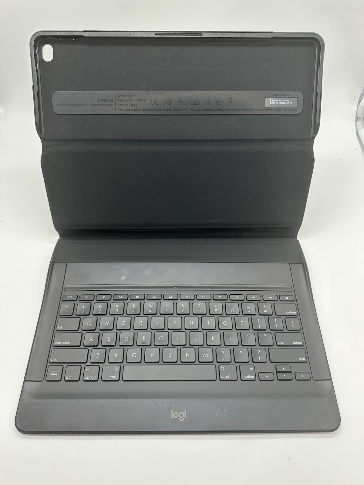 Logitech Create Y-B0007 Backlit Keyboard Case Black 820-007732