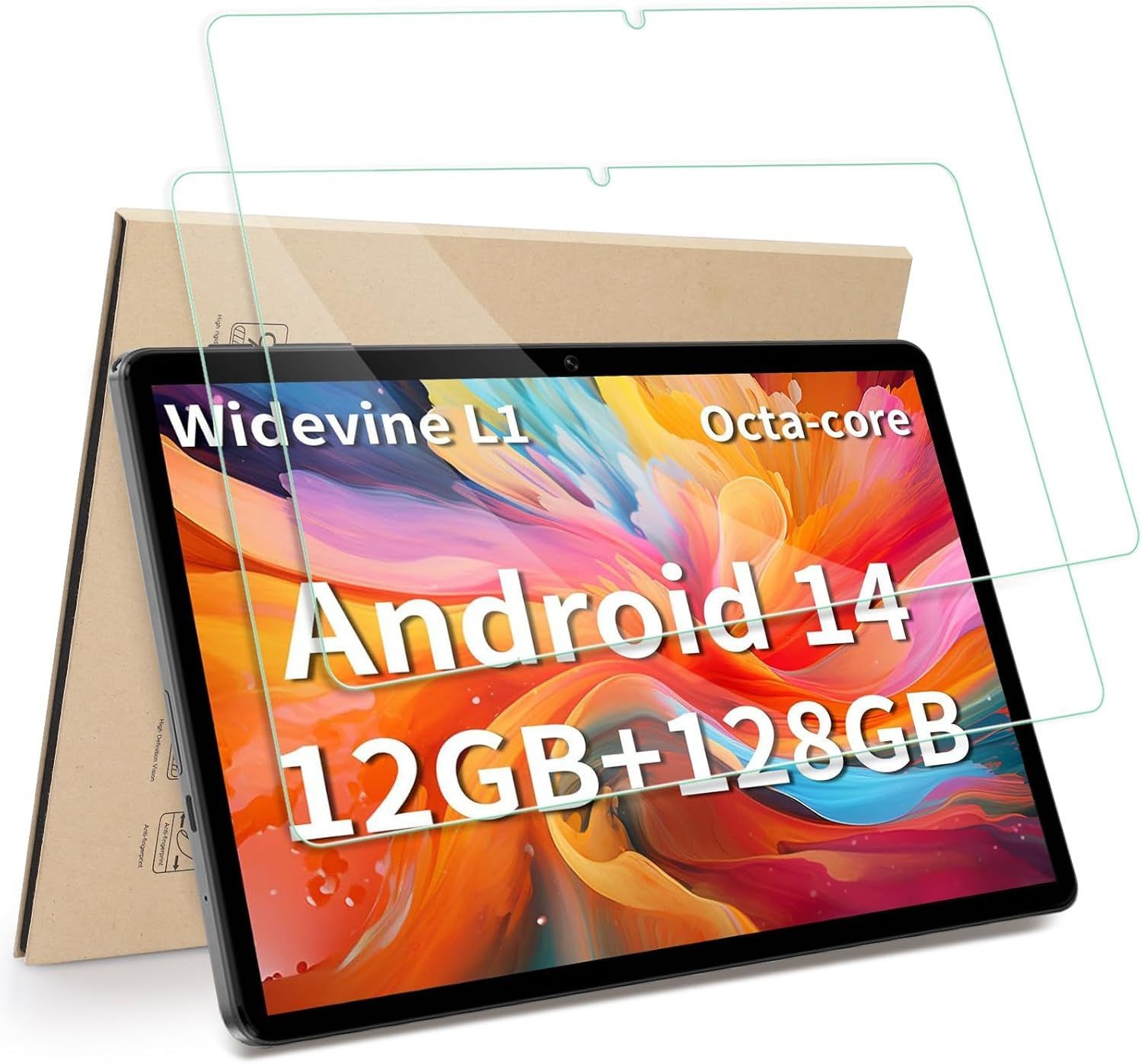 Screen Protector 2-Pack for TUOHAITIME K10/C5 11" Tablet, Tempered Glass, HD Cla