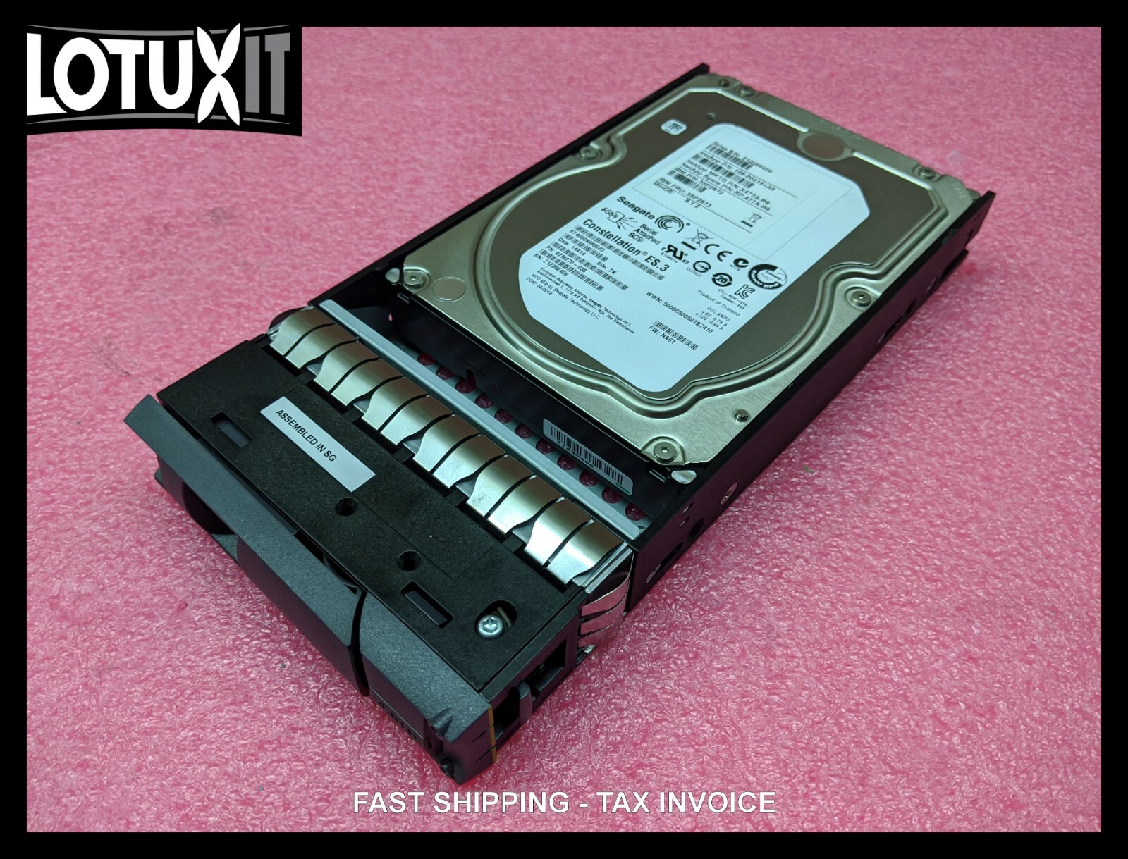 NetApp 4TB 7.2K SAS 3.5" HDD X477A-R6 108-00315 DS4246 