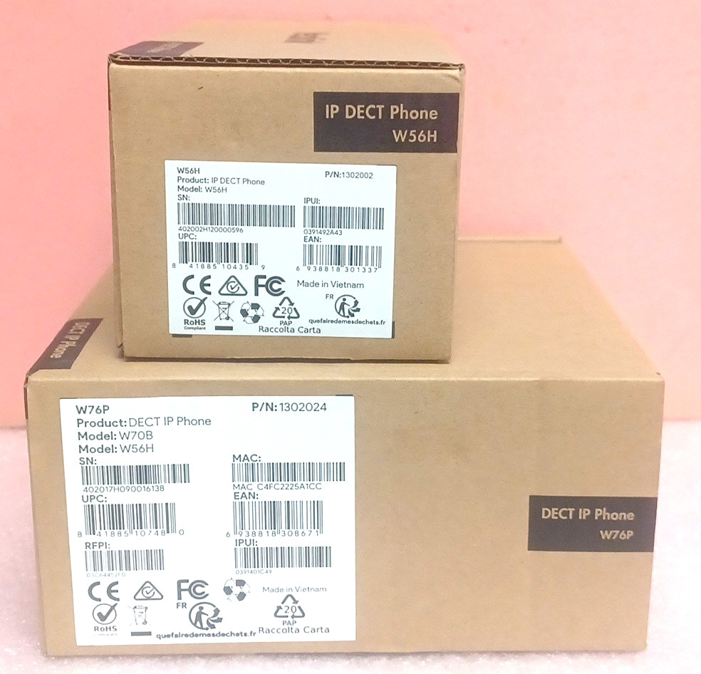 Yealink IP Phone W76P Bundle W70B Base & W56H handset + 1-Unit W56H Handset