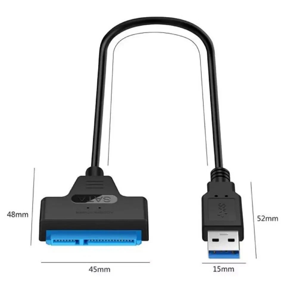 Lot 5-100 USB 3.0 to 2.5 SATA III Hard Drive Adapter UASP SATA  Converter Black