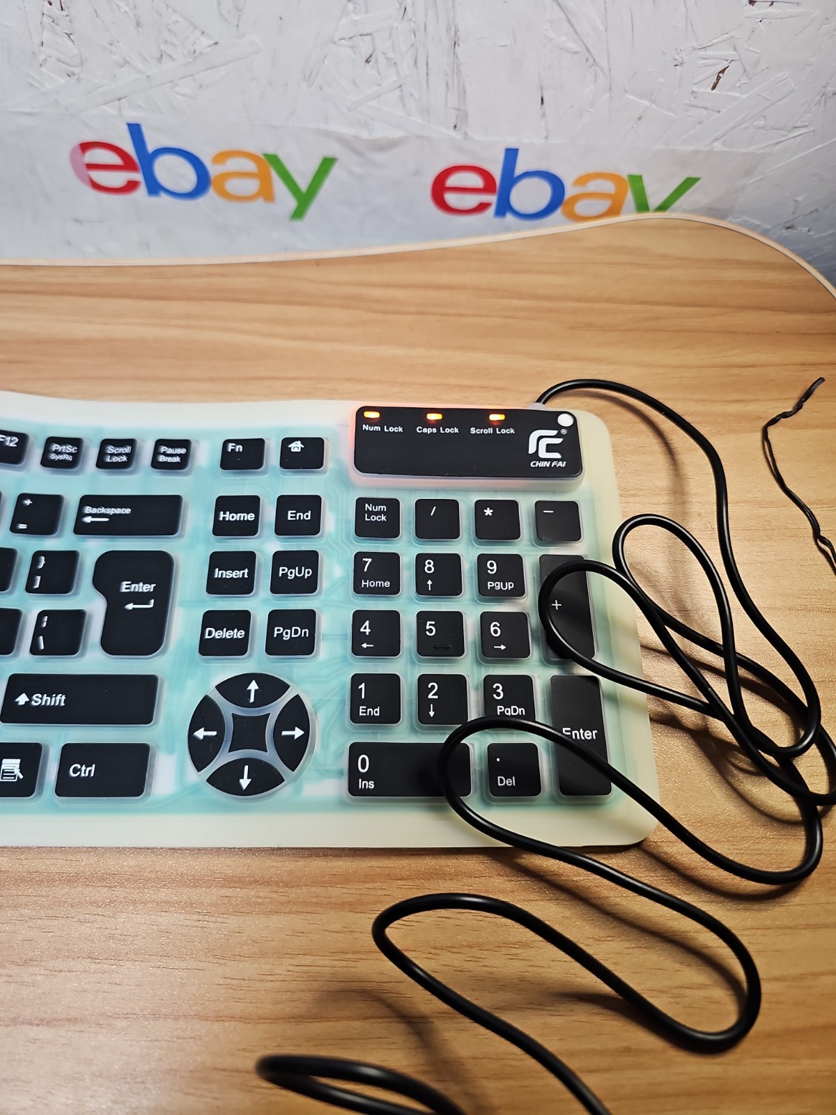Foldable Silicone Keyboard Waterproof USB Flexible Roll Up Dustproof (5)