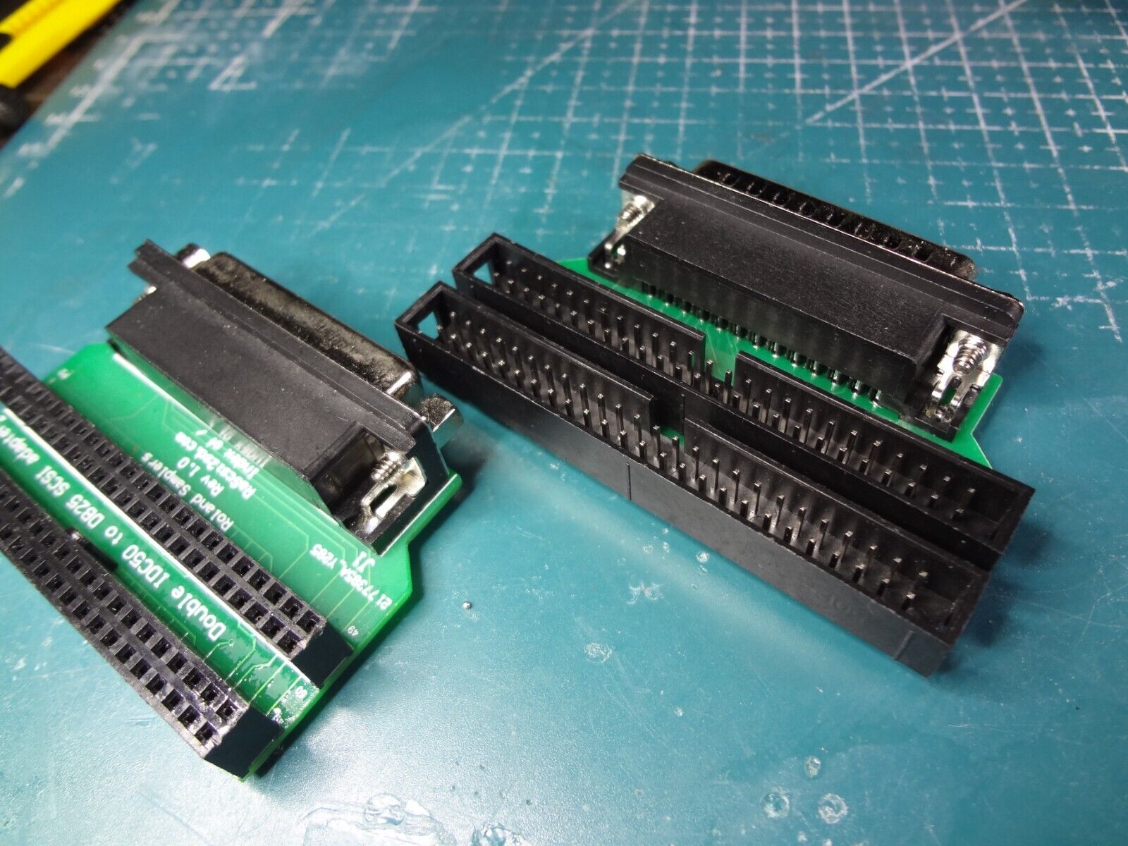 SCSI Adapter DB25 to IDC50 Double Adapter - BlueScsI PiScsI SCSI2sd RaScsi