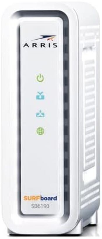 ARRIS MOTOROLA SB6190 32x8 Up to 1 Gbps Docsis 3.0 Wired Cable Modem White