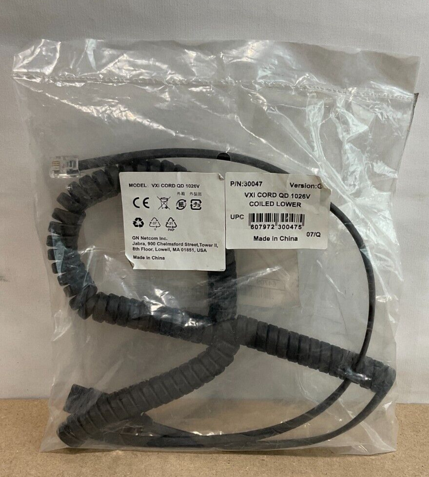 Jabra VXI Quick Disconnect Cord 30047 ✅ ❤️️ ✅ ❤️️ New Open Box ✅ ❤️️ ✅ ❤️️