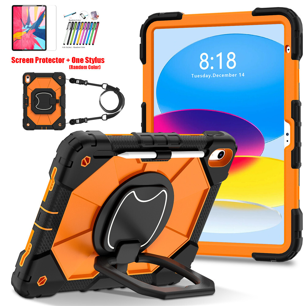 For Apple iPadA16 11th 10th 9th 8th 7 6 Case Kids Handle Stand Shockproof Cover-